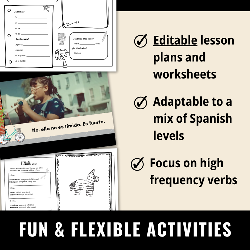 Soy Yo Spanish Elementary Unit - Ser and Adjectives