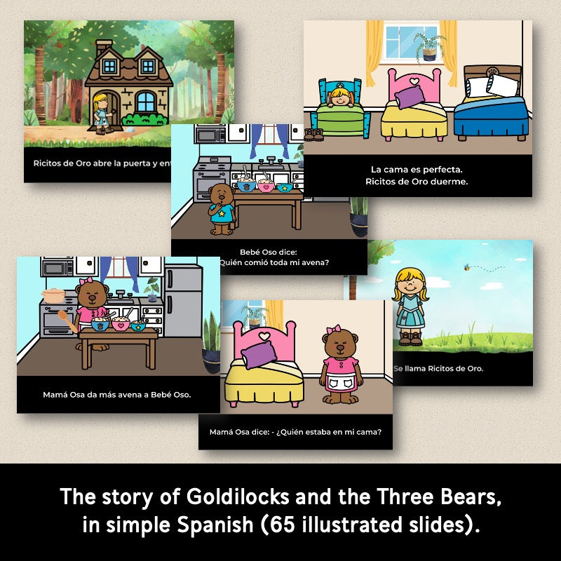 Ricitos de Oro (Goldilocks and the Three Bears) Spanish Unit