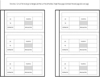 Spanish Interactive Notebook Verbs Flapbook (The Imperfect)