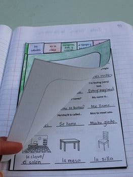 Beginning of the Year Spanish Interactive Notebook Booklet