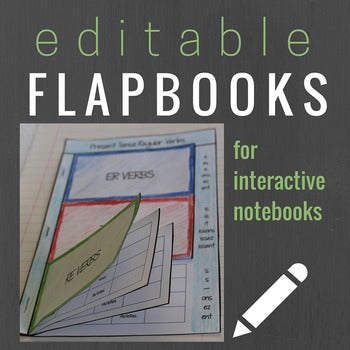 Editable Flapbook Template for Interactive Notebooks