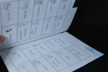 Pastimes and Action Verbs Booklet in Spanish for Interactive Notebooks