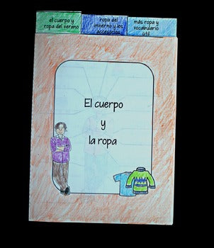 La ropa / el cuerpo Vocabulary Booklet for Spanish Interactive Notebooks