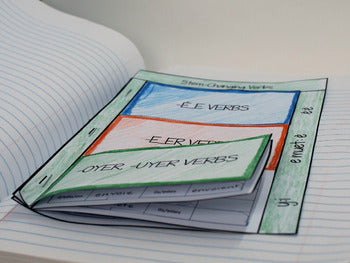 French Stem-Changing Present Tense Verbs Interactive Notebook Flapbook