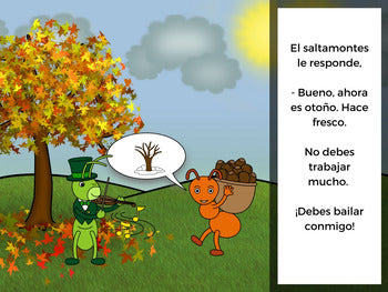 La hormiga y el saltamontes (The Ant and the Grasshopper in Spanish)