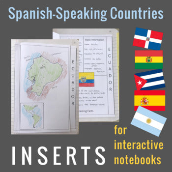 Spanish-Speaking Countries for Interactive Notebooks