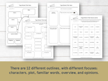 Movie Guides / Graphic Organizers for Spanish Classes