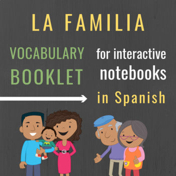La Familia Booklet for Interactive Notebooks (Family Vocabulary in Spanish)