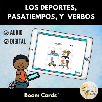 Sports, Hobbies, and Verbs in Spanish for Boom Cards