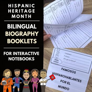 Hispanic Heritage Month Biography Booklet and Flapbook for Interactive Notebooks