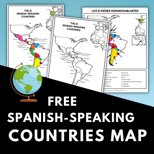 The 21 Spanish Speaking Countries Printable Maps