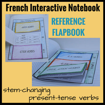 French Stem-Changing Present Tense Verbs Interactive Notebook Flapbook