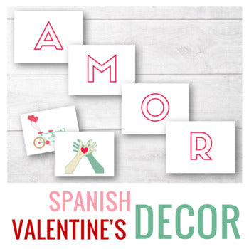 Spanish Valentine's Day Bulletin Board Decor