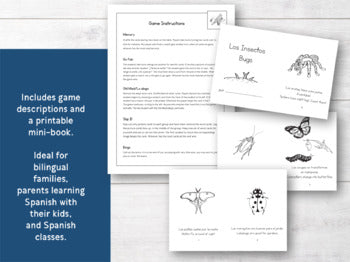 Bilingual Insect Game Pack: Bingo, Memory, Mini-Book, and More!