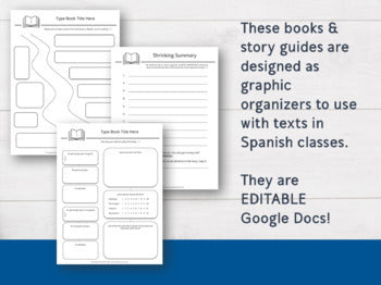 Book & Story Graphic Organizers for Spanish Classes