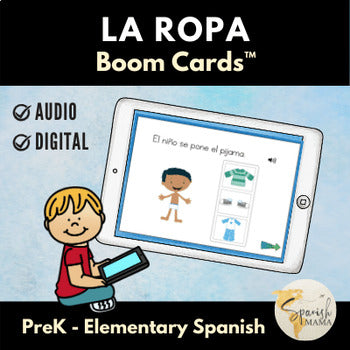 Clothing and Getting Dressed in Spanish Boom Cards