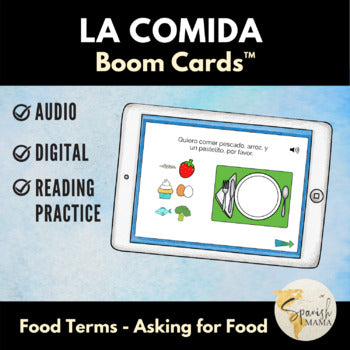 Food in Spanish Boom Cards