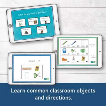 Classroom Objects and Directions in Spanish Boom Cards