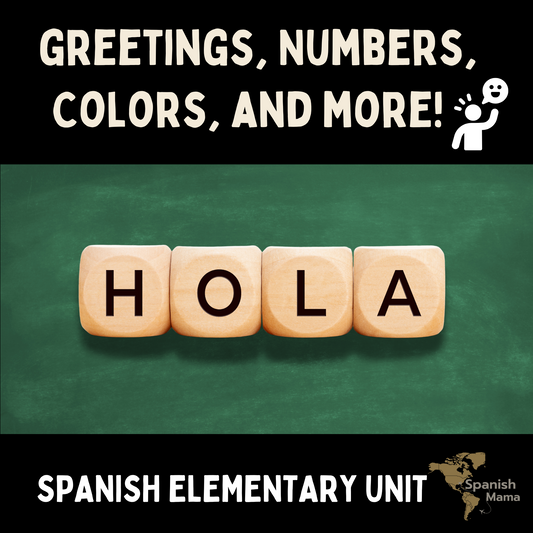 Elementary Spanish Review Activities (Greetings, Numbers, Colors, Days, Weather)